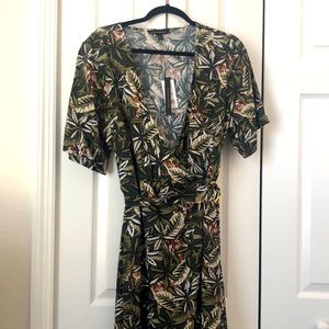 Army green jungle tiger dress